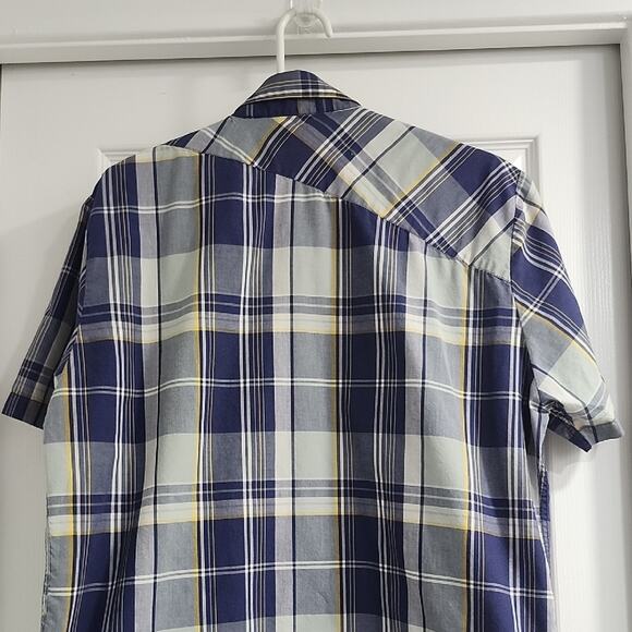 Volcom Blue and White Plaid Men's Shirt - Picture 12 of 13